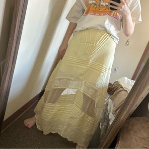 NWT Urban Outfitter Gwendolyn Sheer Inset Slip Skirt